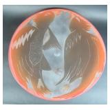 Steven Newell Art Glass Charger Birds Steven Newell Art Glass Charger Birds