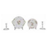 4 Pieces Herend Rothschild Bird Porcelain 4 Pieces Herend Rothschild Bird Porcelain