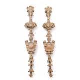 Pair Of Neoclassical Carved Wood Wall Appliques Pair Of Neoclassical Carved Wood Wall Appliques