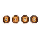 4 Signed HL Portrait Miniatures 4 Signed HL Portrait Miniatures
