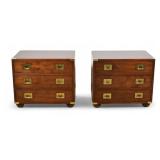 Pair Of Nightstands Regiment By Henredon Pair Of Nightstands Regiment By Henredon