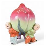 Chinese Porcelain Figure Longevity Peach Chinese Porcelain Figure Longevity Peach
