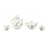 4 Pieces Herend Rothschild Bird Coffee & Teapot 4 Pieces Herend Rothschild Bird Coffee & Teapot
