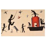 Bill Traylor Folk Art Painting on Cardboard Bill Traylor Folk Art Painting on Cardboard