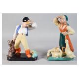 2 Komlos Pottery Figures