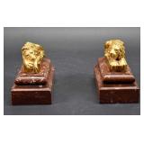 Pair of Lion Bookends After Antonio
