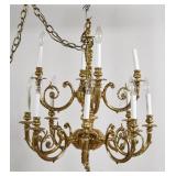 12 Light Brass Chandelier