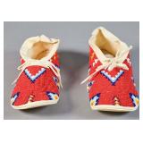 Pair of Beaded Cheyenne Moccasins