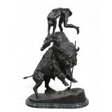 After Frederic Remington Bronze The Buffalo Horse
