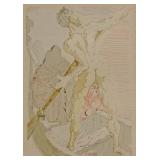 After Salvador Dali Woodcut Charon