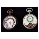 2 Pocket Watches Hebdomas, Swiss