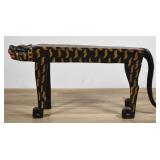 Balinese Style Folk Art Cat Bench / Stand