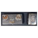 2 English Cigarette Cases Sterling & Silverplate