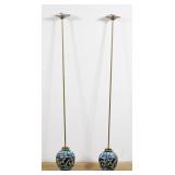 Pair Urban Archeology Tiffany Style Pendant Lights