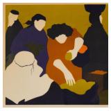 Anne Treze Serigraph Market Scene