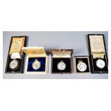 5 Pocket Watches Hamilton & Howard GF, RGP