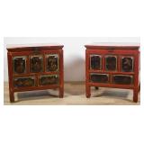 Pair of Chinese Lift-Top Chests / End Tables
