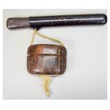 Japanese Pipe Case & Tobacco Holder With Pipe