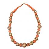 18k & Coral Beaded Necklace