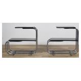 Pair of Alfons Bach for Lloyd Loom Side Tables