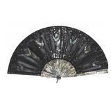 Black Lace & Mother of Pearl Ladies Fan