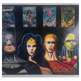 Mixed Media on Canvas Comic Book Superheroes