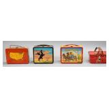 4 Vintage Metal Lunchboxes