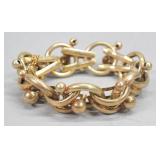Napier Gold Washed Sterling Link Bracelet