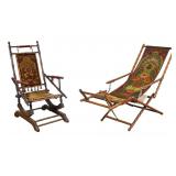 Victorian Garden Chair & Eastlake Style Rocker