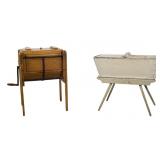 2 Piece Primitive Lot Dough Box & Churn