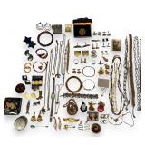 Lot of Costume Jewelry & 2 Trinket Boxes