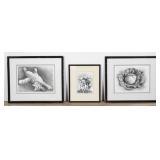 3 Ruth Gannett Lithographs