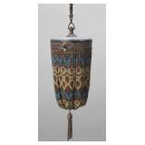 Sterling & Guilloche Enamel Mesh Bag