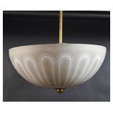 Art Deco Brass & Glass Pendant Light