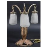 Tiffany Style Art Deco 3 Light Table Lamp