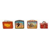 4 Vintage Metal Lunchboxes