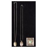 3 Pieces Silver Scarab Jewelry
