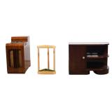 3 MCM Pieces Incl Art Deco Style Stepped Bookcase