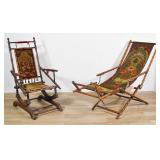 Victorian Garden Chair & Eastlake Style Rocker