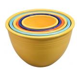 Fiesta Ware Pottery Nest of 6 Bowls