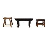 Group of Wood Stools
