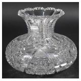 American Brilliant Cut Glass Flower Center Vase