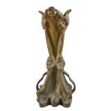 Patinated Metal Art Nouveau Vase