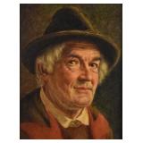 Willi Kupper Oil on Wood Panel Portrait