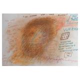 Jon Sarkin Mixed Media Drawing Warhol