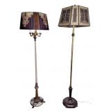 2 Vintage Floor Lamps Art Nouveau Neoclassical