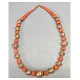 18k & Coral Beaded Necklace