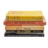5 James Thurber Books Signed