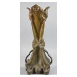 Patinated Metal Art Nouveau Vase