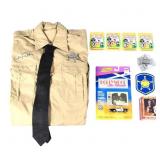 Don Knotts Signed Barney Fife Shirt & Lot